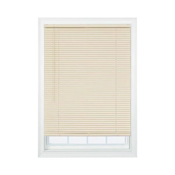 Cordless 1 inch Duplex Room Darkening Mini Blind - 45 in. W x 64 in. L - Ivory, Multiple Sizes, Size: 45 inch W x 64 inch Large