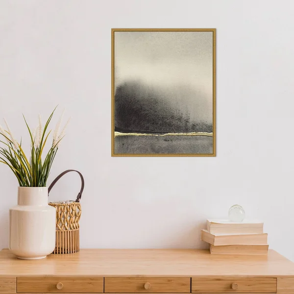 Amanti Art Trees After The Storm I Framed Canvas Wall Art, Gold, 16x20