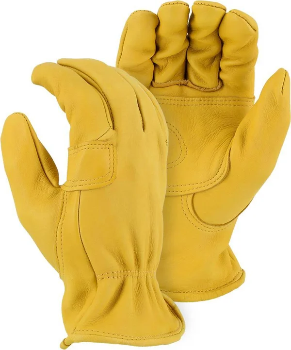 Majestic Glove 1564D/8 Glove - Driver, Deerskin, Double Palm, Keystone, Small, Tan (Pack of 12)