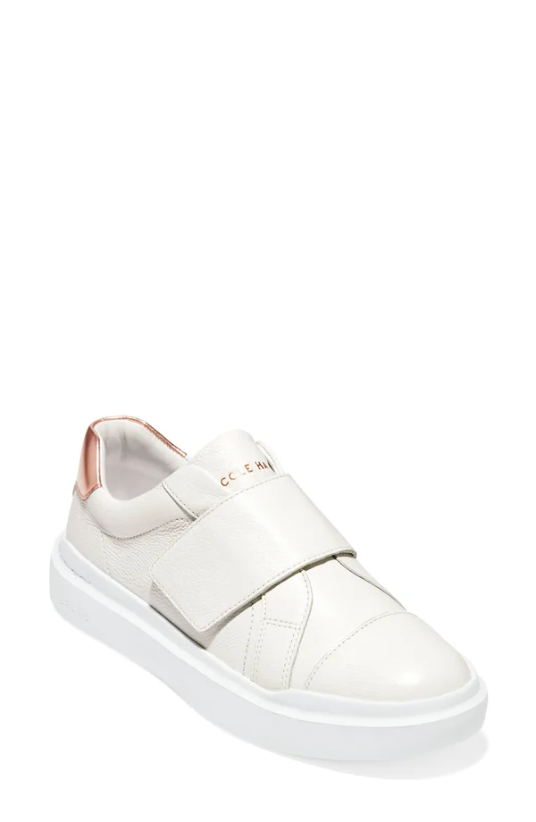 Cole Haan Grandpro Rally Velcro Leather Sneaker - White, 11