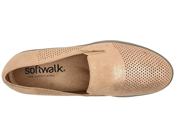 Softwalk Women's Whistle Slip On, Size: 9.5, Rose Gold Nubuck