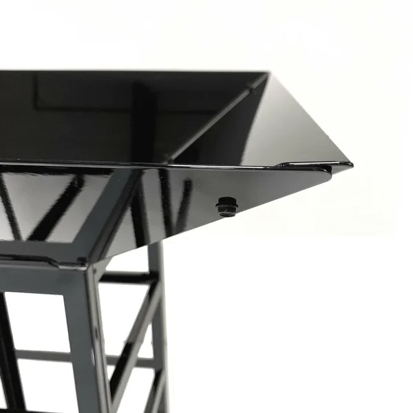 Paragon 4040BL Geometric Metal Black Planter with Large Stand