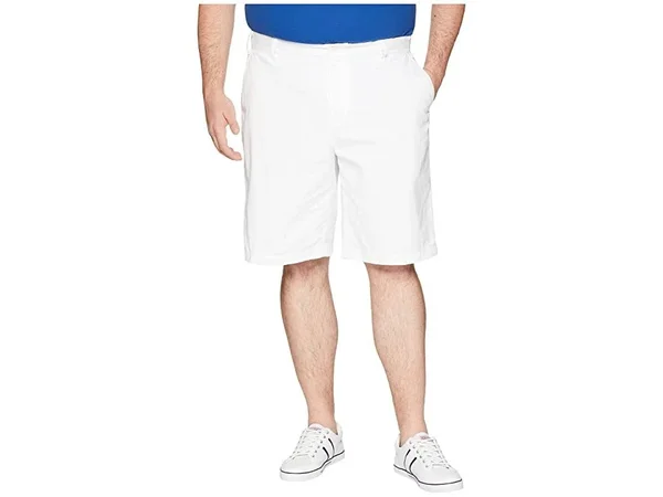 Nautica Men's Big & Tall 10x22 Flat Front Deck Shorts - Bright White