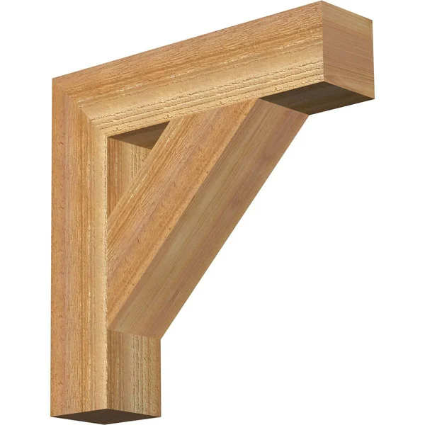 Ekena Millwork BKT04X18X18TRA05RWR 4x22W x 18x22D x 18x22H Traditional Block Rough Sawn BRACKET - Western Red Cedar