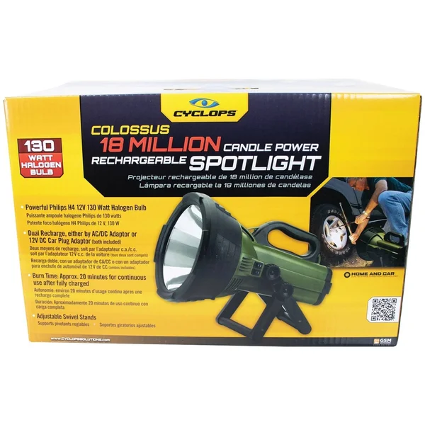 Cyclops Thor x Colossus 18 Million Candle Power Rechargeable Spotlight