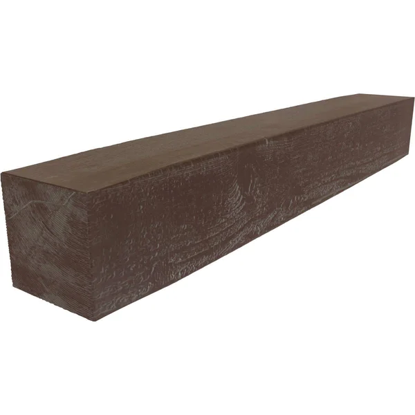 Ekena Millwork MANURS04X08X84AE 4x22H x 8x22D x 84x22W Rough Sawn Faux Wood Fireplace Mantel - Aged Pecan