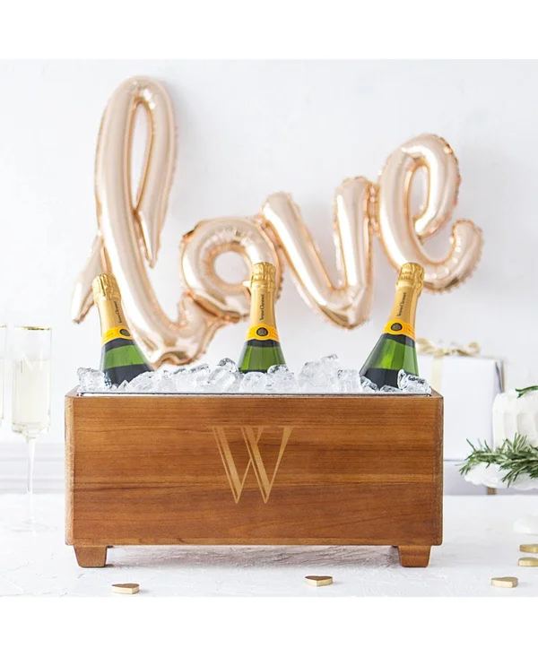 Cathy&s Concepts Personalized Wooden Wine Trough