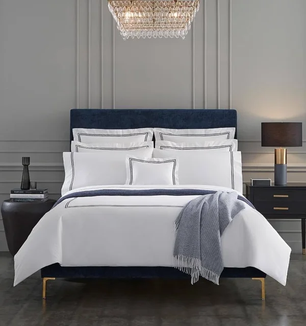 Sferra Grande Hotel Duvet COVER, Twin - White/White