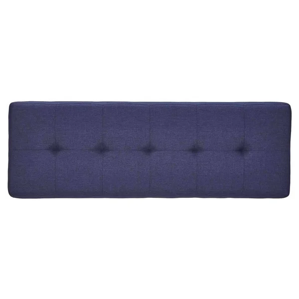 Sullivan Oak Mid Century Linen Bench - Twilight - Inspire Q