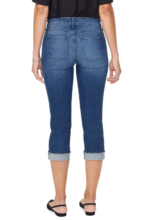 Nydj Marilyn Straight Crop Jeans - Meloy - Blue - 16