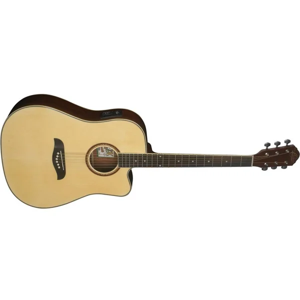 Oscar Schmidt Og2ce-a-u Dreadnought Acoustic Electric Guitar Natural