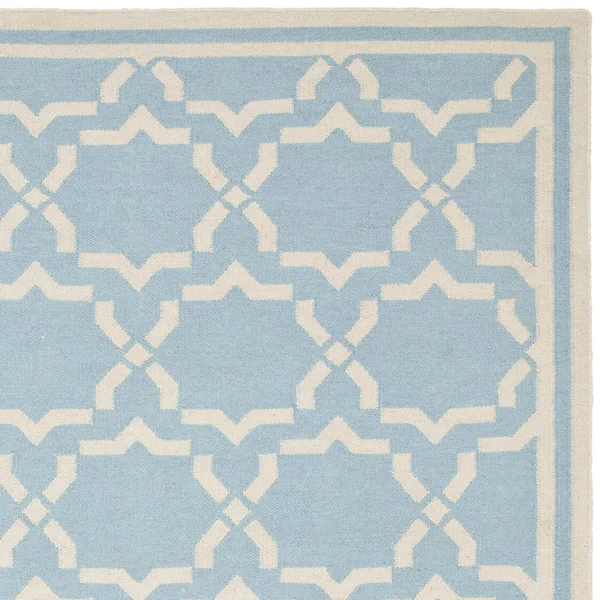 Safavieh Dhurries DHU545B 2&6x22 x 10&0x22 Runner Light Blue, Ivory Area Rug