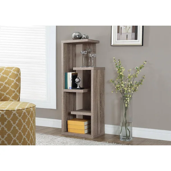 Monarch 2467 Dark Taupe Accent Display Unit 48nch Bookcase - Grey