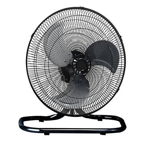 Premium Large High Velocity Industrial Floor Fan 18x22 Floor Stand Mount Oscillating - Cool Black & Silver