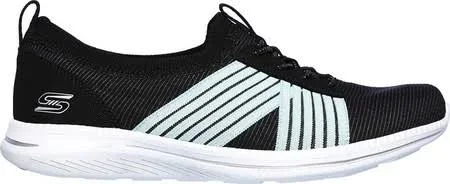 Skechers Women's City Pro Easy Moving Sneaker - Black/Aqua