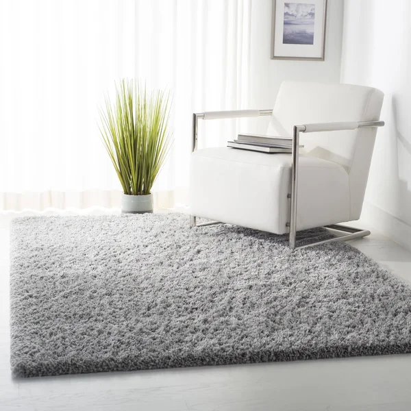 Safavieh Fontana Shag Solid Grey Rug - 2&3x22 x 8& Runner, Gray