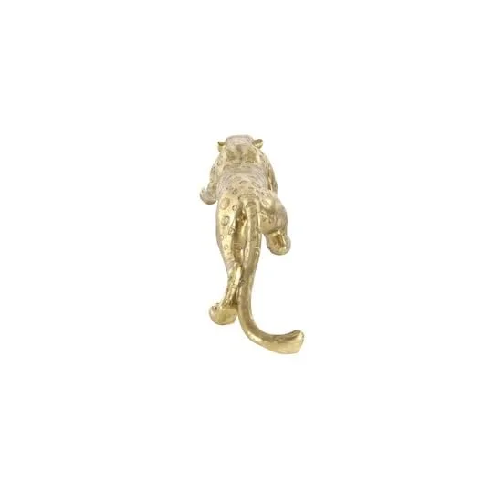 11x22 Gold Polystone Glam Leopard Sculpture by Ivory and Iris, Michaels