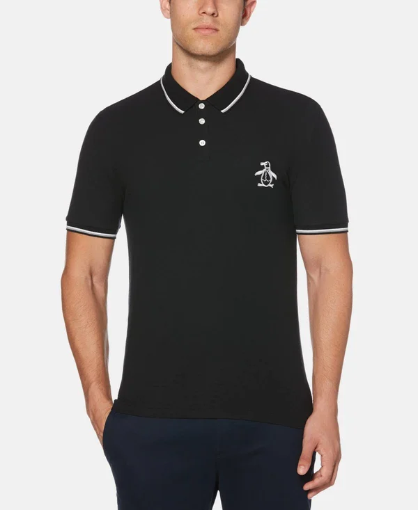 Original Penguin Men's Slim-Fit Big Pete Polo, Created for Macy&s - DK Charcoa