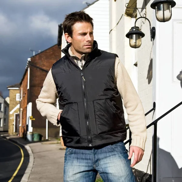 Result Fleece Lined Bodywarmer, R44X, Black (L)