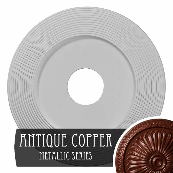 Ekena Millwork CM16ADSGS 16 1/8x22OD x 3 5/8x22ID x 1x22P Adonis Ceiling Medallion (Fits Canopies Up to 10 1/4x22), Hand-Painted