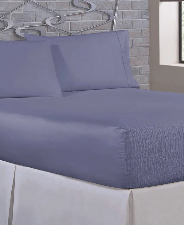 Bed Tite 300 Thread Count Cotton Sheet Set - Light Blue - Full