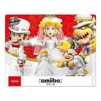 Nintendo Amiibo Triple Wedding Set Mario - Peach, Bowser Super Mario Series