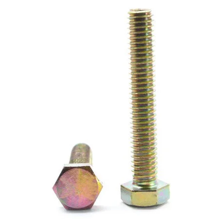 1/2-13 x 9 1/2 Coarse Thread Grade 8 Hex Tap (Full Thread) Bolt Alloy Steel Yellow Zinc Plated Pk 50