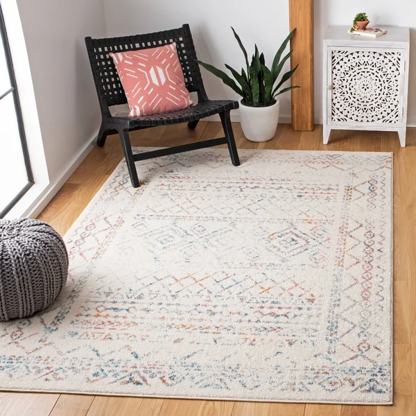 Safavieh Tulum Rug Collection TUL268A - Ivory, Grey - 9& x 12&