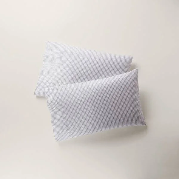 Ralph Lauren Organic Tattersall Fitted Sheet - King - Navy/White