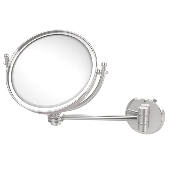 Allied Brass 8-in Wall Mounted Make-Up Mirror 3X Magnification - Satin Nickel