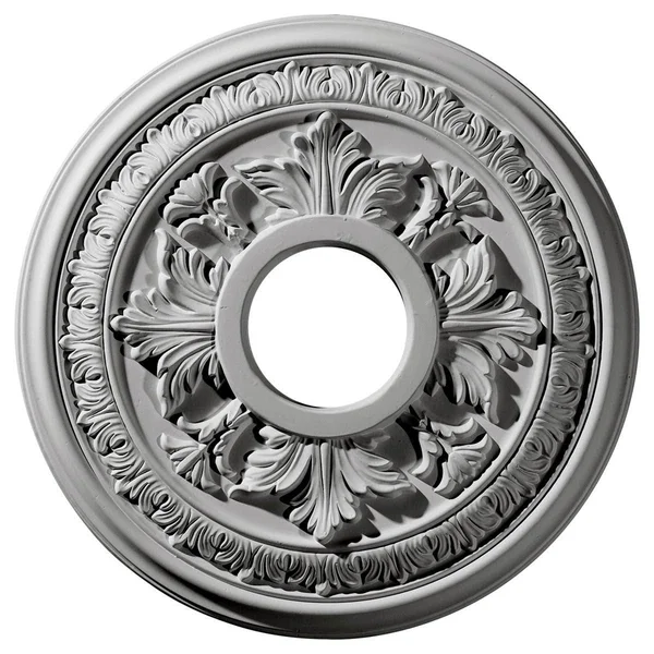 15 3/8x22OD x 4 1/4x22ID x 1 1/2x22P Baltimore Ceiling Medallion (Fits Canopies Up to 5 1/2x22) - Hand-Painted Mississippi Mud Cr