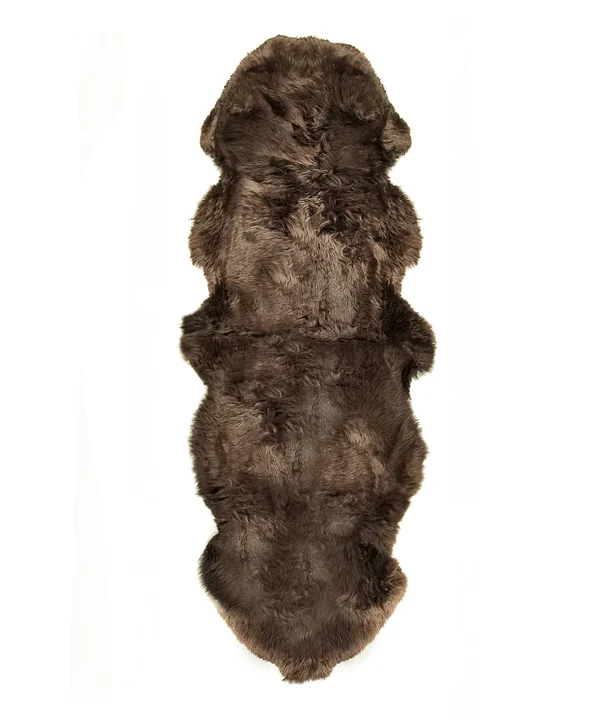 24x22 x 72x22 x 2x22 Chocolate Double Sheepskin - Area Rug