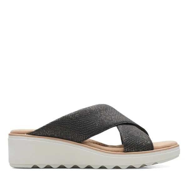 Clarks Women's Collection Jillian Gem Sandals - Black Lizard