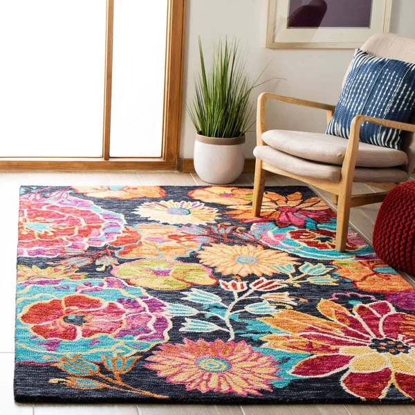 Safavieh Aspen Rug Collection APN520H - Charcoal, Blue - 10& x 14&