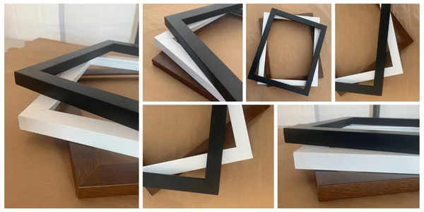 38X21 Picture Frames Brown Wood 38X21 Frame 38 x 21 Wooden Frames White