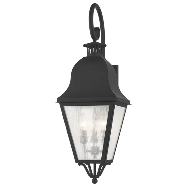 Livex Lighting-2555-07-Amwell - 3 Light Outdoor Wall Lantern Bronze