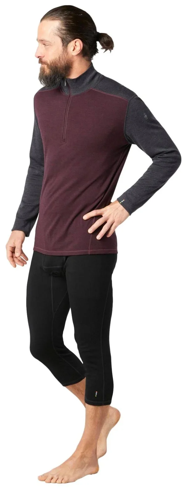 Smartwool Men's Merino 250 Baselayer 1/4 Zip Charcoal Heather - XL