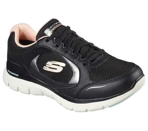 Skechers Flex Appeal 4.0 - True Clarity Black/Light Pink - Size 9.0
