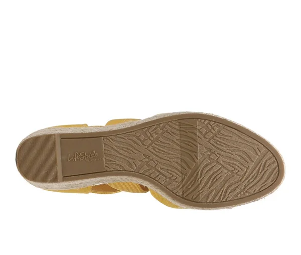 LifeStride Keaton Espadrille Women's Sandal - Marigold Size 7.5