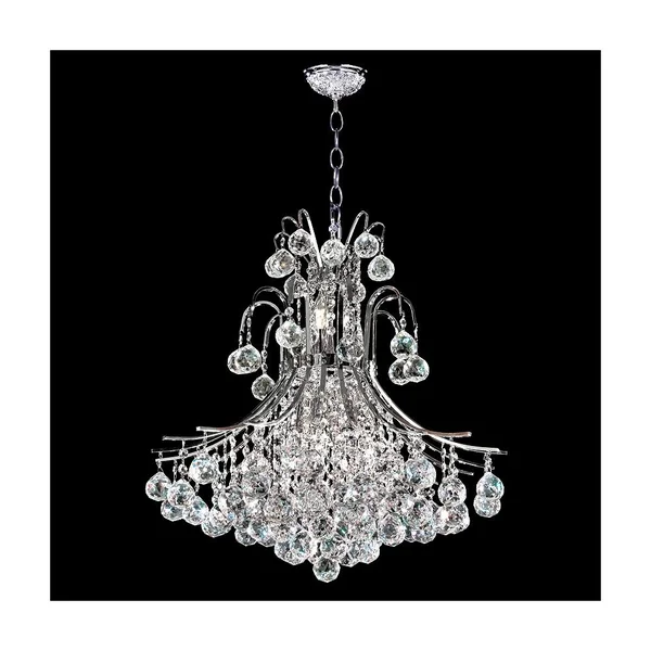 James Moder Cascade 22x22 Wide Silver Crystal Chandelier - Style #2G477