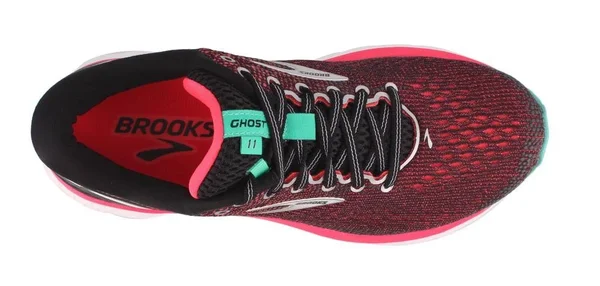 Brooks Women's Ghost 11 Running Shoes - Black/Pink/Aqua - 6.5