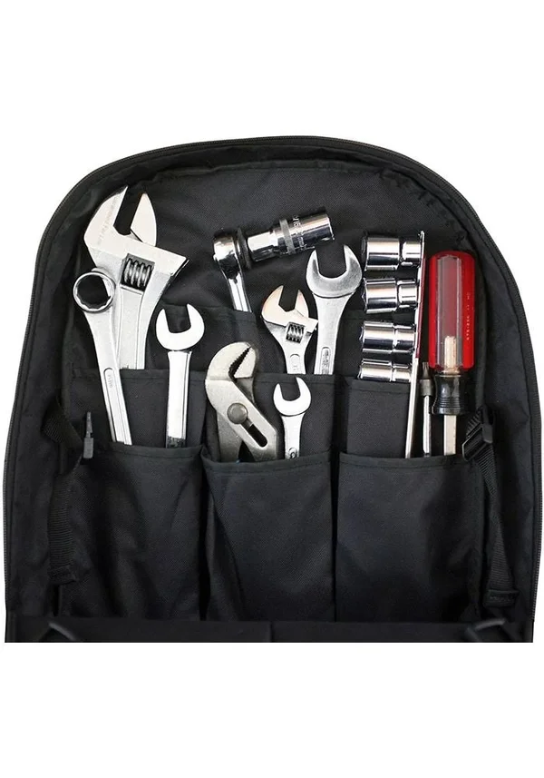 Mojo Licensing Minnesota Twins 18 in. Tool Bag Backpack - Black