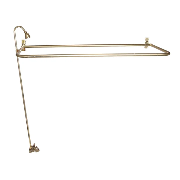 Barclay 4193-48-PB 48x22 Rectangular D Shower Unit - Polished Brass