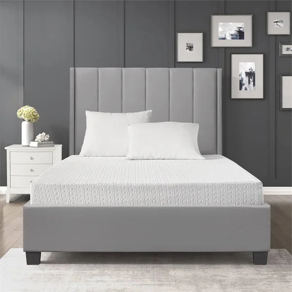 Lexicon Aaro 8x22 Modern Polyurethane Gel Memory Twin Mattress in White