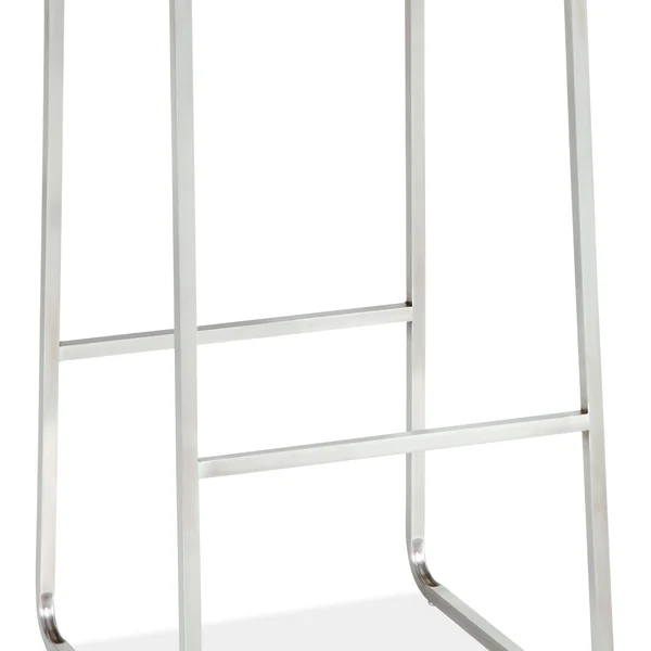Room & Board - Modern Collins Counter Stool in Pistel Leather in Grey w/ Onyx Gloss Frame