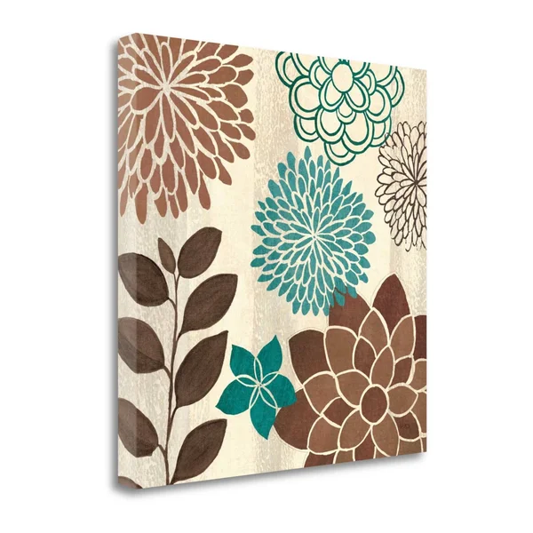 Tangletown Fine Art Abstract Garden Blue I by Veronique Charron