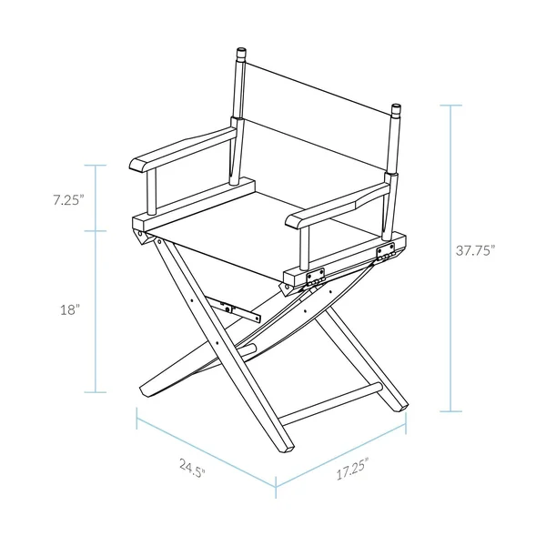 18" Extra Wide Directors Chair Natural Frame - Flora Home