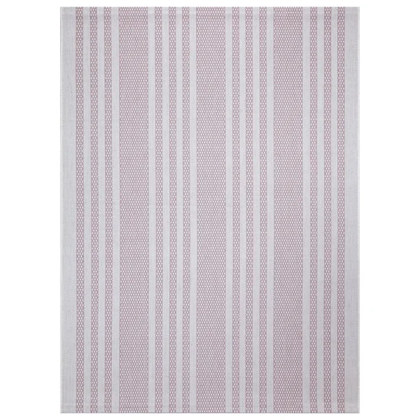 Miami Easy Care Washable Indoor Outdoor Vertical Stripe Area Rug by Modarte - Pink - 6&7x22x9&6x22