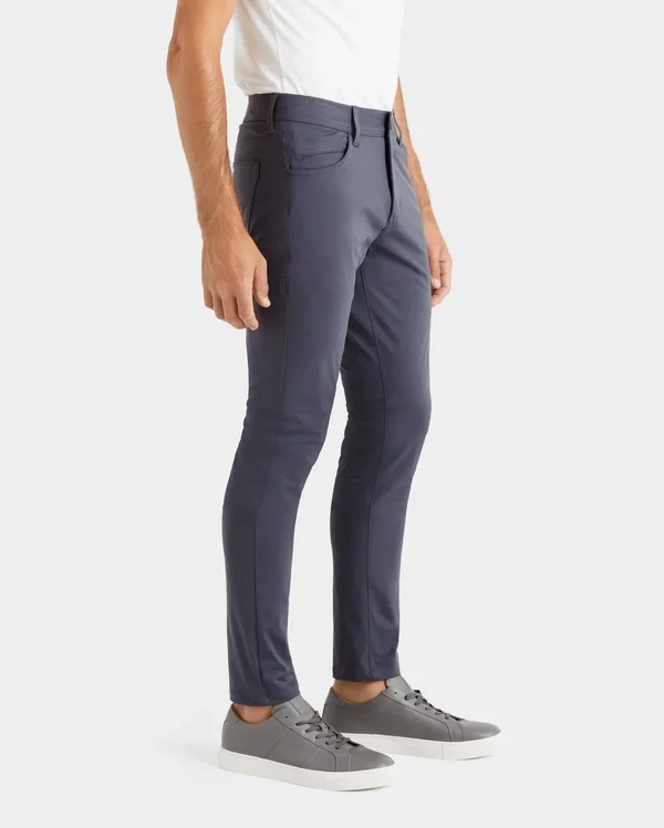 Rhone Printed Commuter Five Pocket, Men's Jeans Alternative, Size: 28, Blue Indigo/Parisian Night