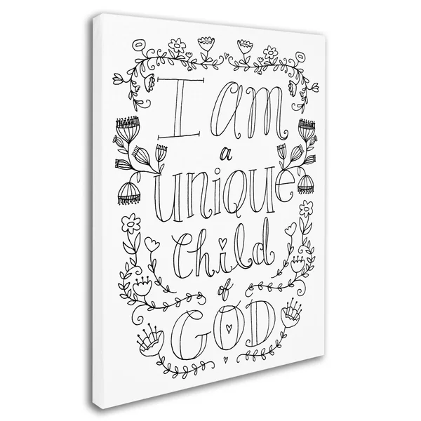 Trademark Fine Art Unique Child of God Canvas Art by Elizabeth Caldwell, Size: 14 x 19